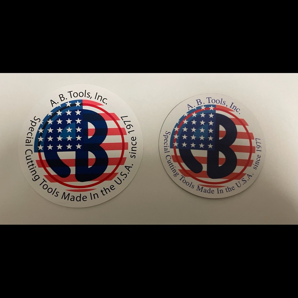 A.B. Cutting Tools Sticker and Magnet Lot of 2